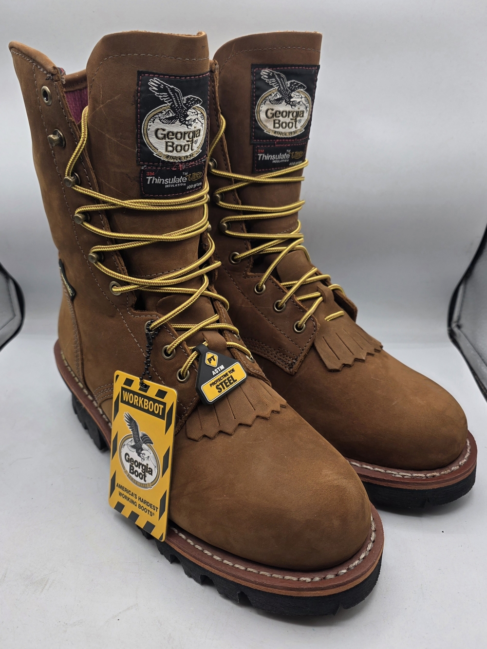 Georgia Boot G9382 Steel Toe Logger Boot, GORE-TEXÂ® Waterproof, 400G Insulated